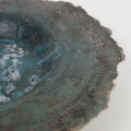 raku bowl with natural edge and original poetry