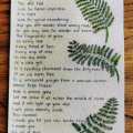 watercolour limited edition print of ferns and a poem