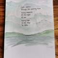 watercolour limited edition print of a shoreline and poem