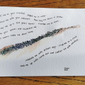 watercolour limited edition print of a poem and sketch