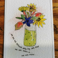 watercolour limited edition print of a vase of flowers and a poem